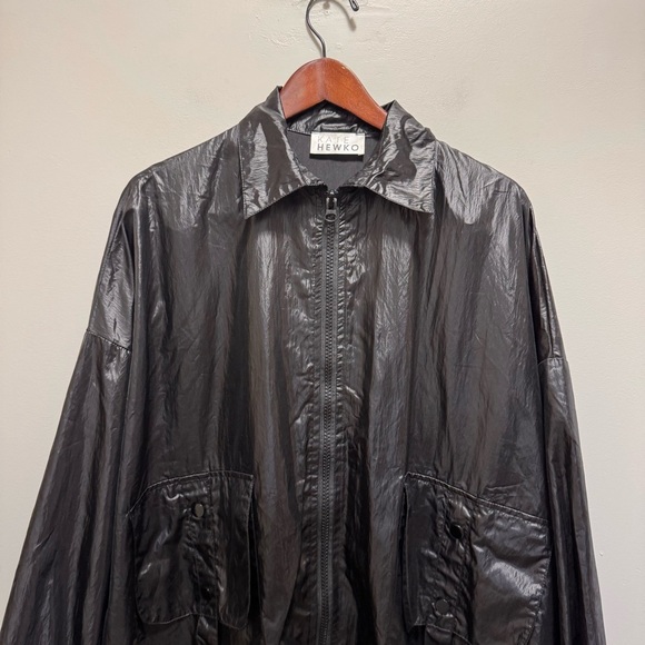 Kate Hewko Black Oversized One Size Nylon Jacket - Picture 3 of 8